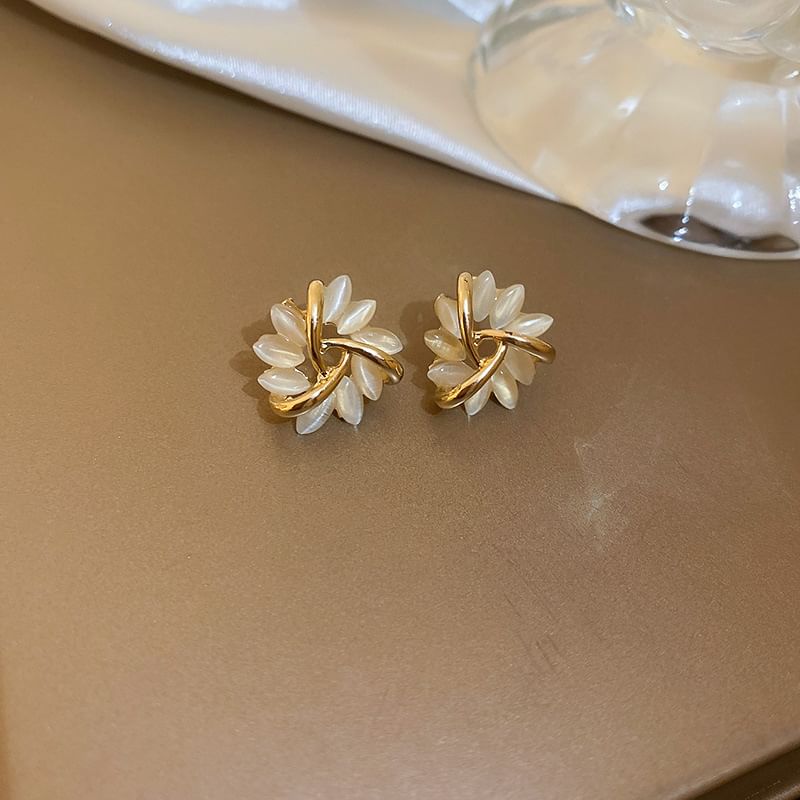 Earring / Faux Gemstone Stud Drop