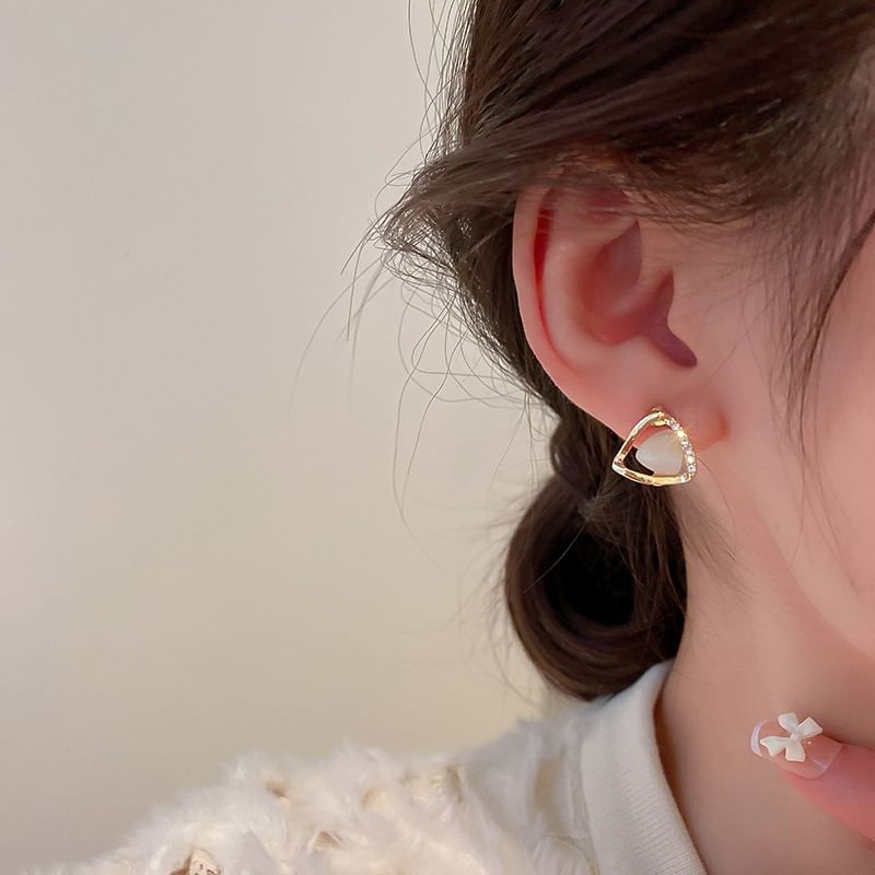 Earring / Faux Gemstone Stud Drop