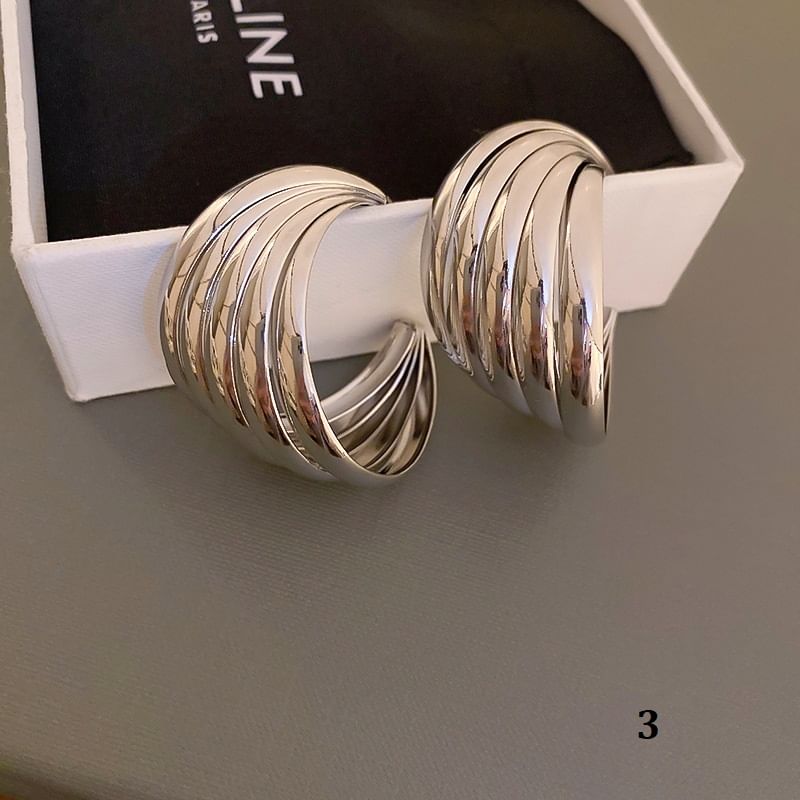 Tone Earring (Various Designs) Silver