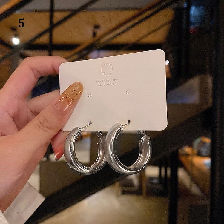 Tone Earring (Various Designs) Silver