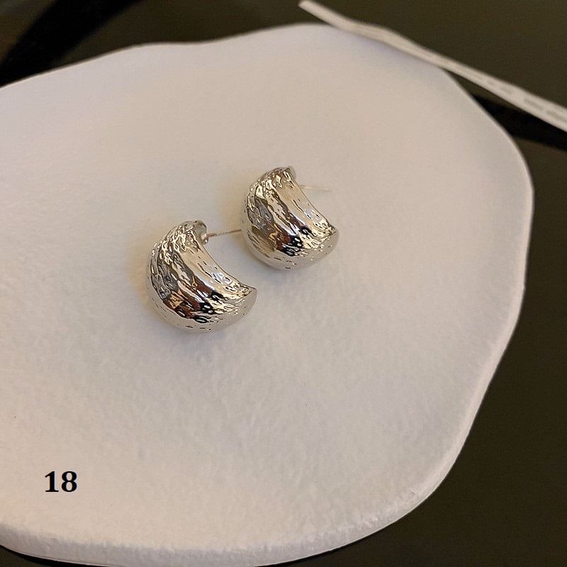 Silver Designs) Tone Earring (Various