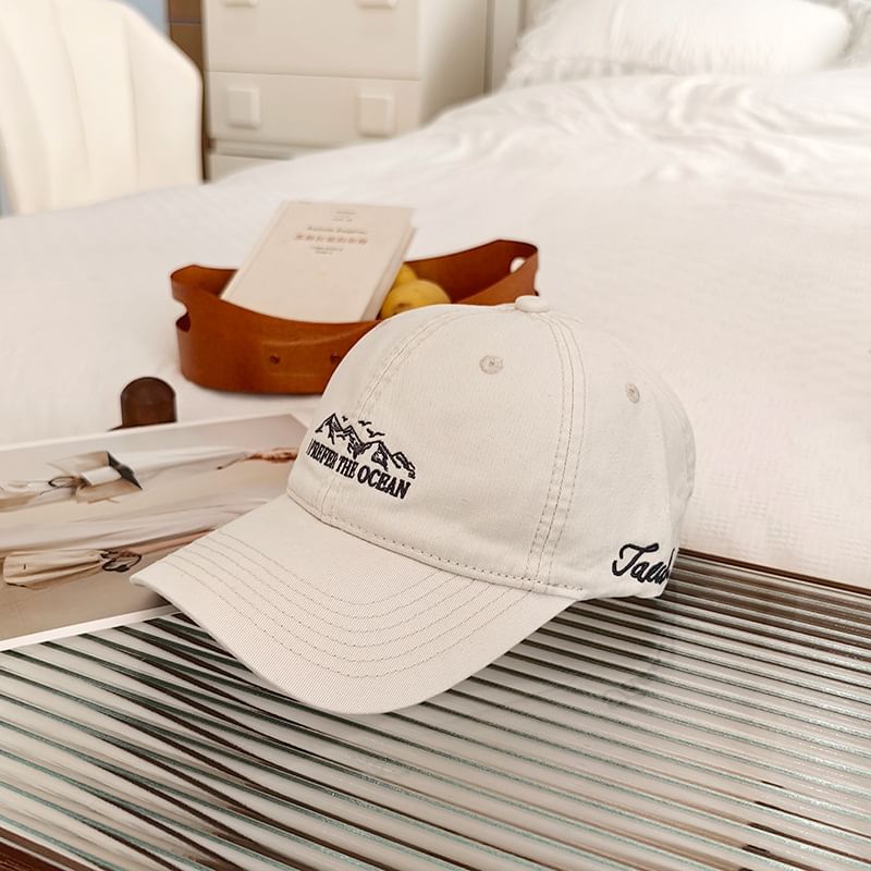 Embroidered Cap Baseball Lettering