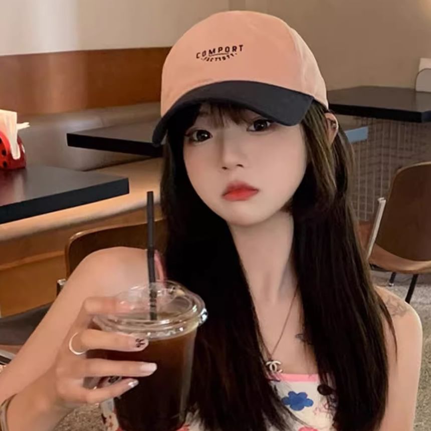 Embroidered Two Cap Lettering Tone Baseball