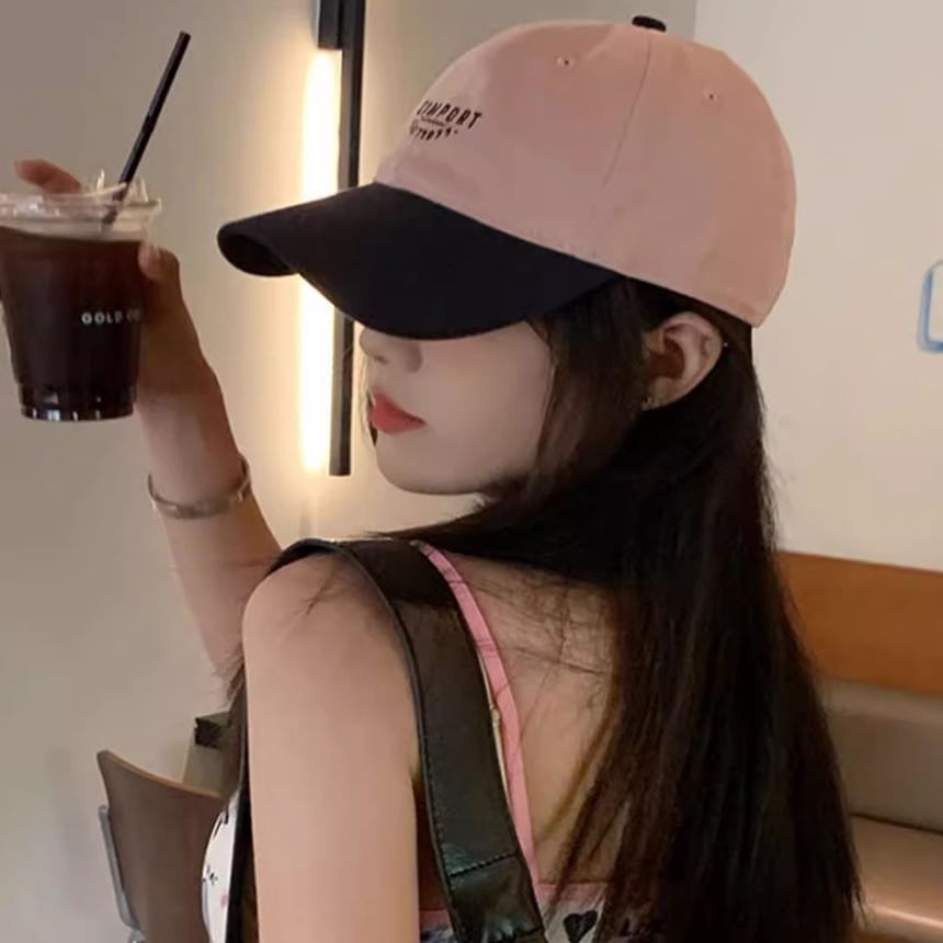 Embroidered Two Cap Lettering Tone Baseball