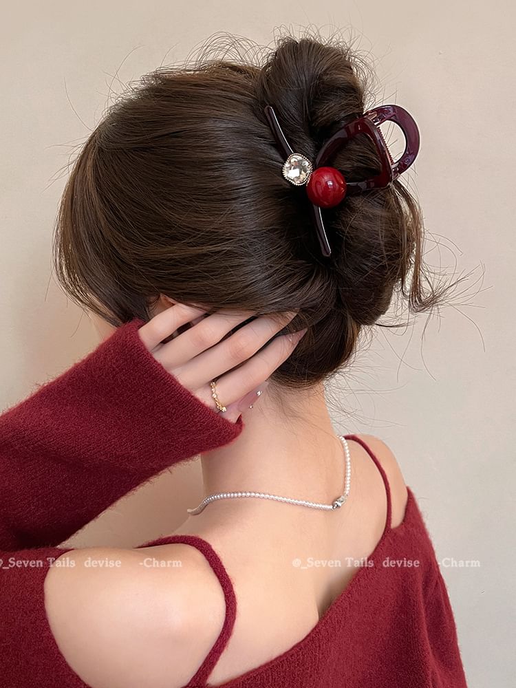 Embellished Plastic Hair Clamp (Various Designs)