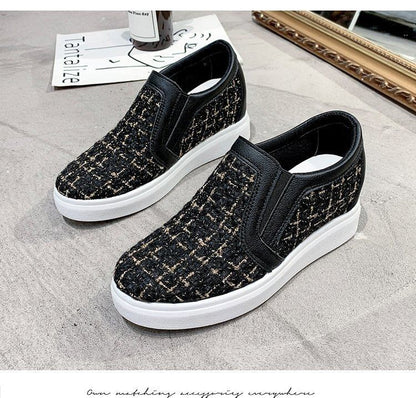 Woven Platform Slip-Ons