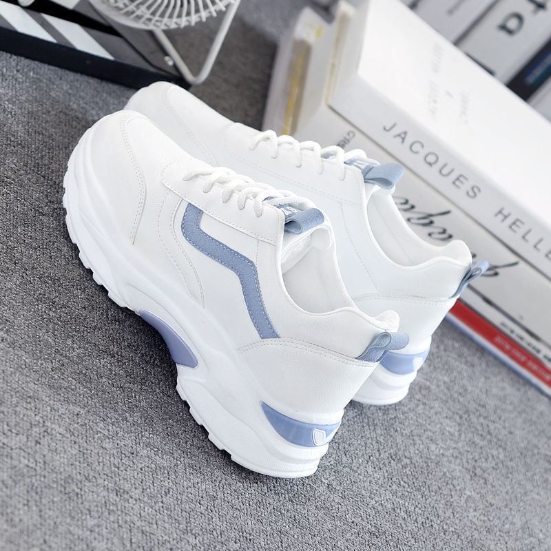 Two Tone Platform Sneakers