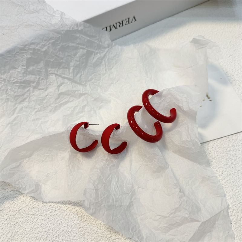 Earring Designs) Open Hoop Alloy (Various