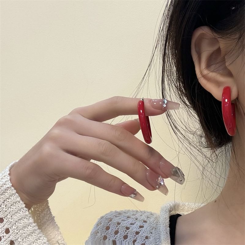 Earring Designs) Open Hoop Alloy (Various