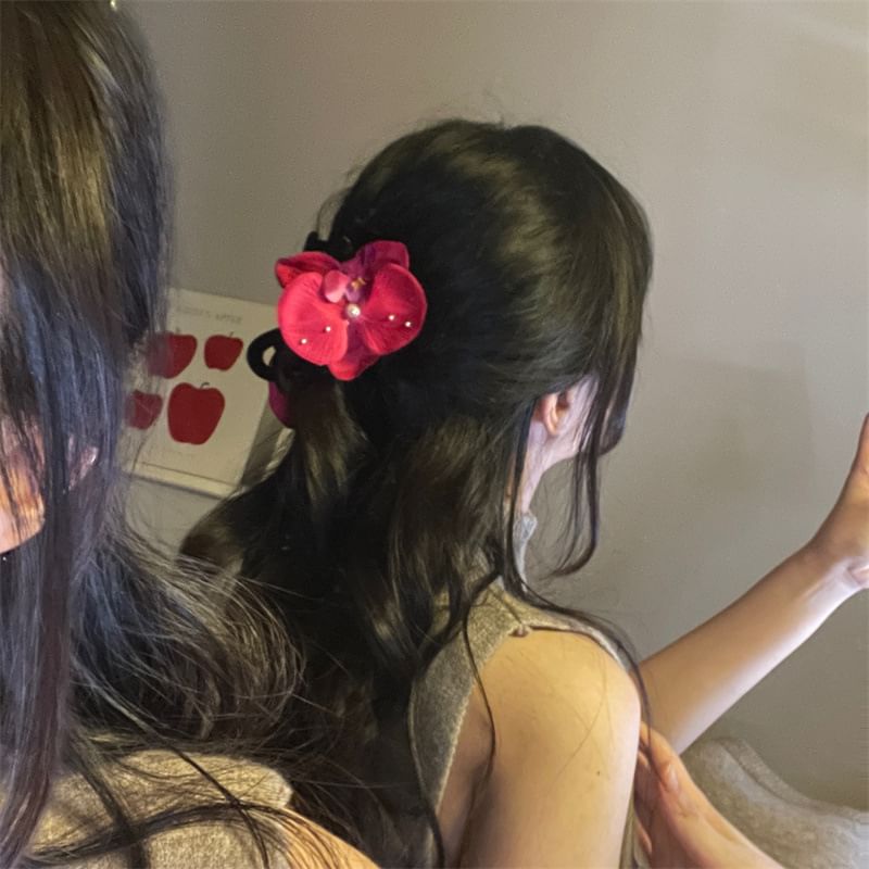 Fabric Hair Clamp Floral