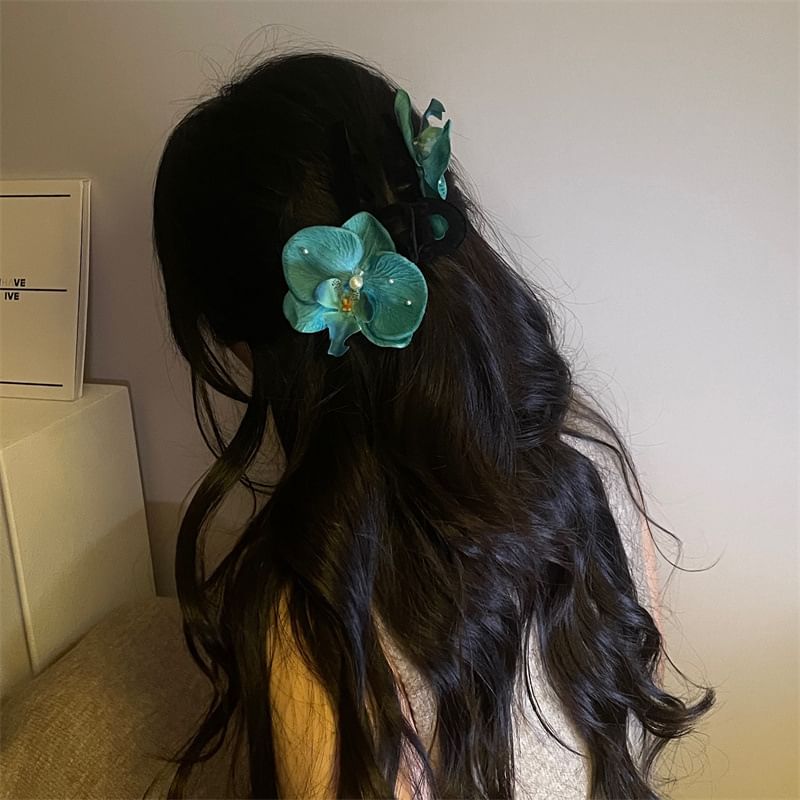 Fabric Hair Clamp Floral