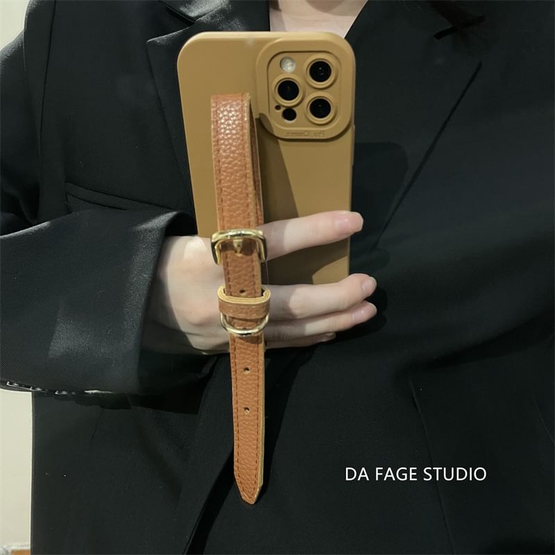 Strap Phone Faux Case Pearl