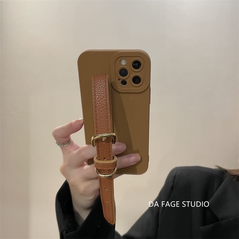 Strap Phone Faux Case Pearl