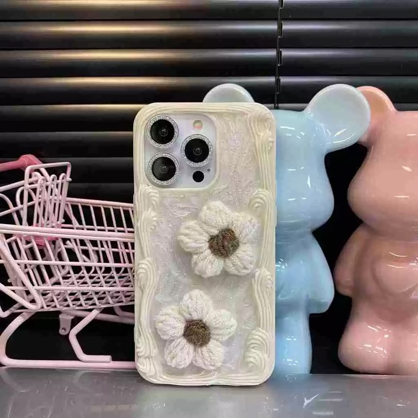 Yarn Case Floral Phone