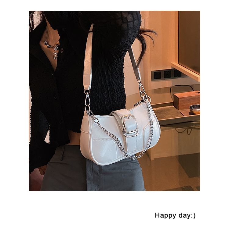 Buckled Chain Shoulder Bag