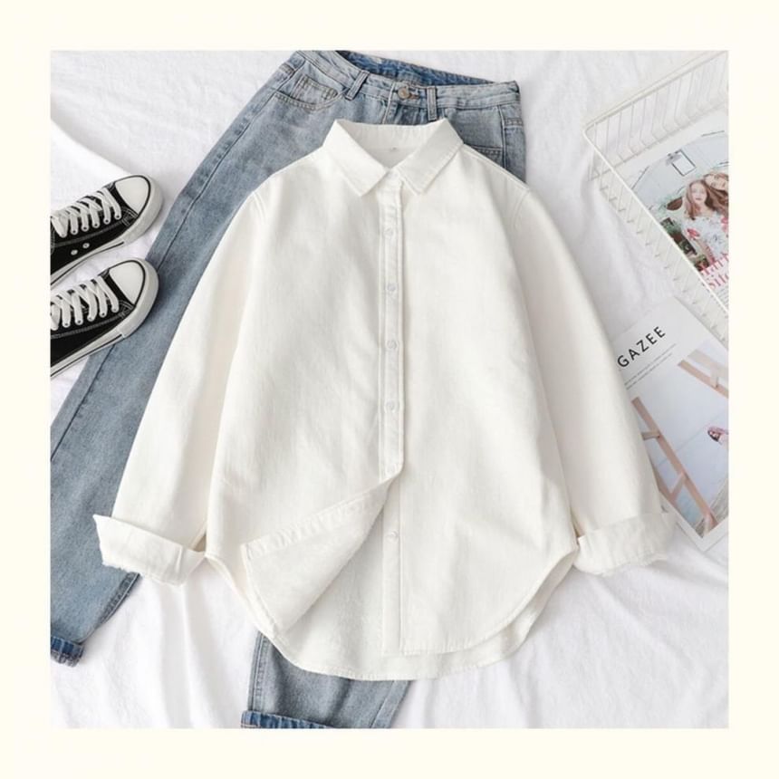 Collared Shacket Plain