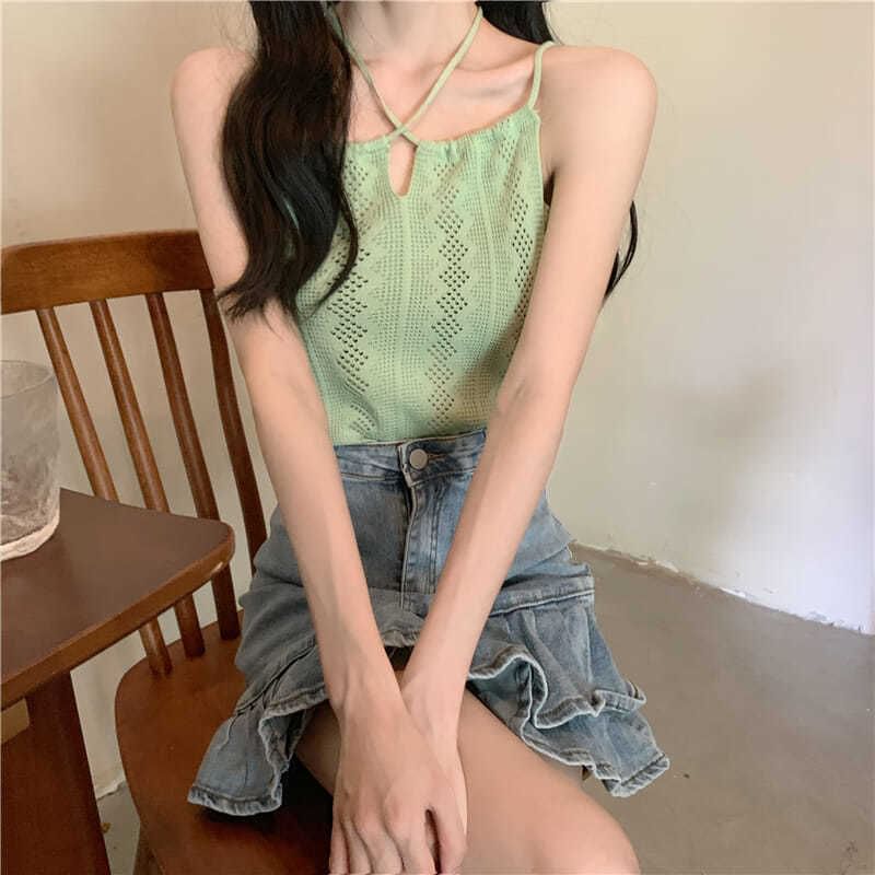 Plain Knit Top Camisole