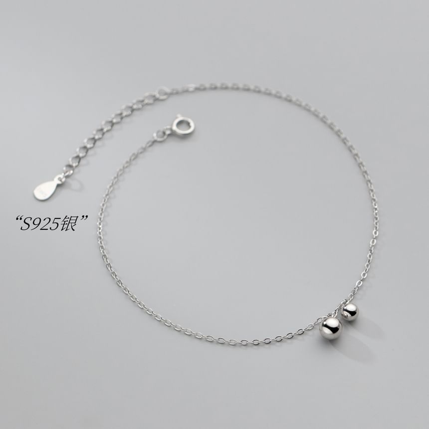 Bead Sterling Silver Anklet