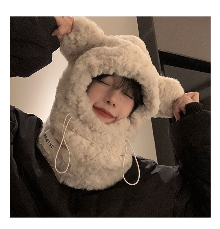 Ear Bear Chenille Balaclava