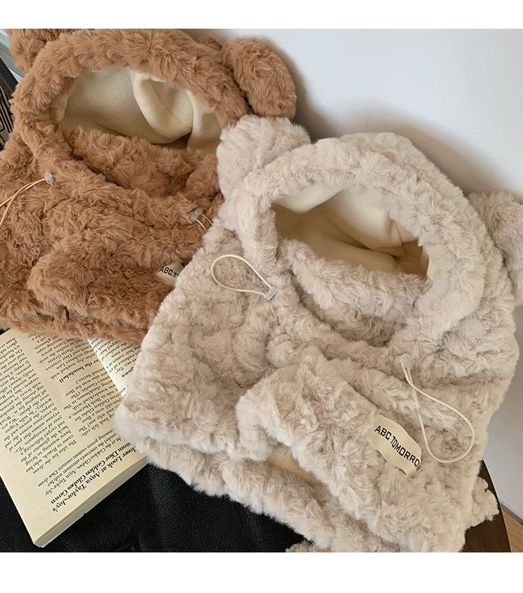 Ear Bear Chenille Balaclava