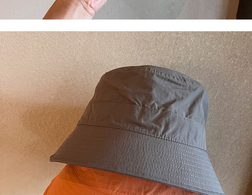 Bucket Drawstring Plain Hat