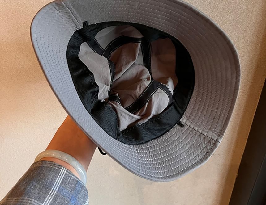 Bucket Drawstring Plain Hat