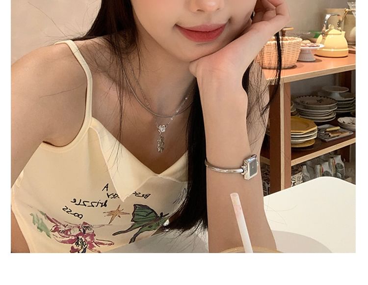 Rhinestone Bow Beret Denim Applique Heart