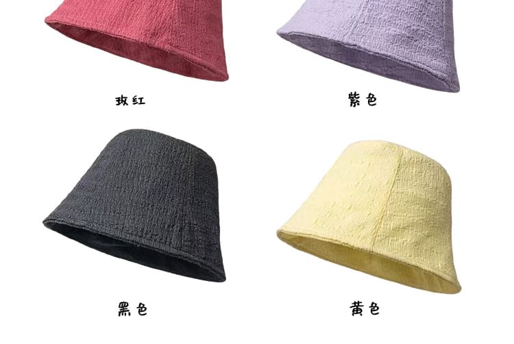 Hat Plain Textured Cloche