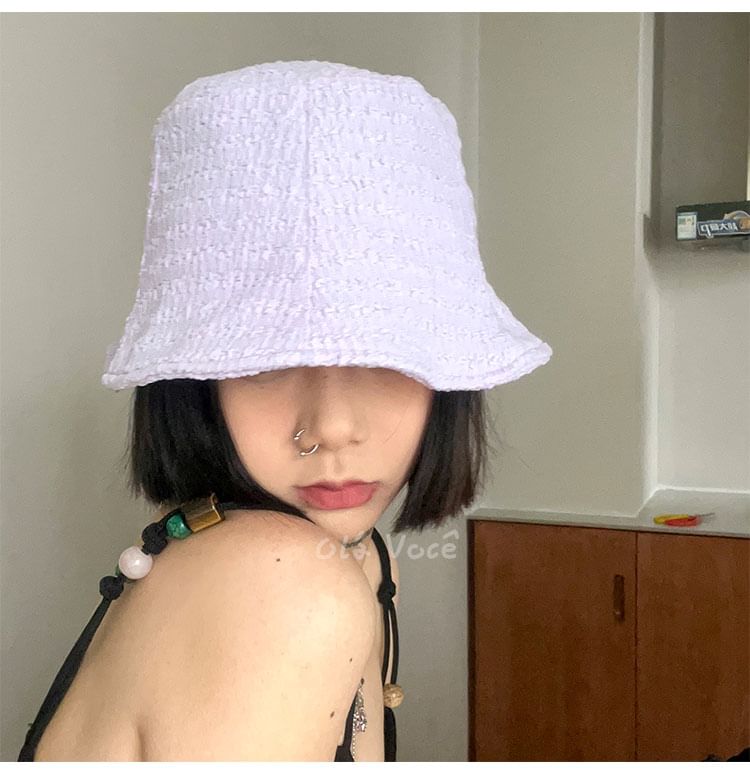 Hat Plain Textured Cloche