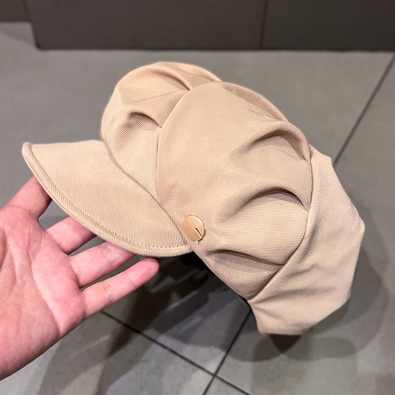 Newsboy Cap Ruched Plain