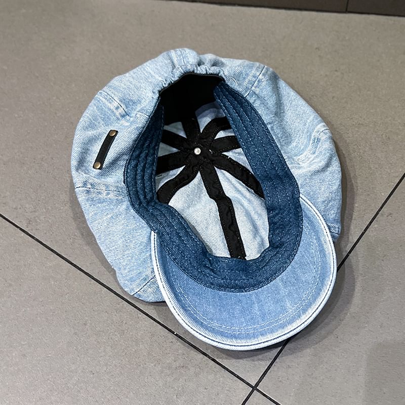 Denim Cap Newsboy Washed