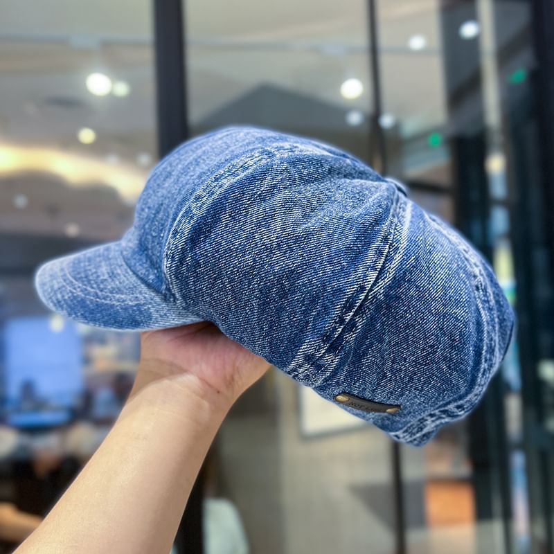 Denim Cap Newsboy Washed