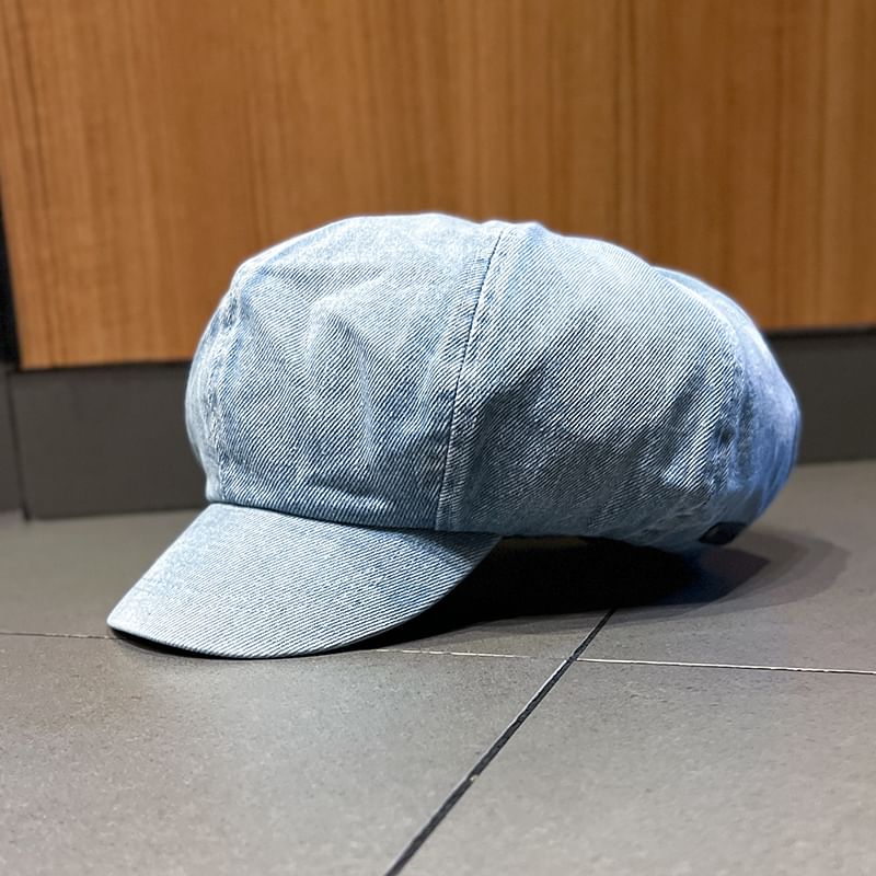 Denim Cap Newsboy Washed
