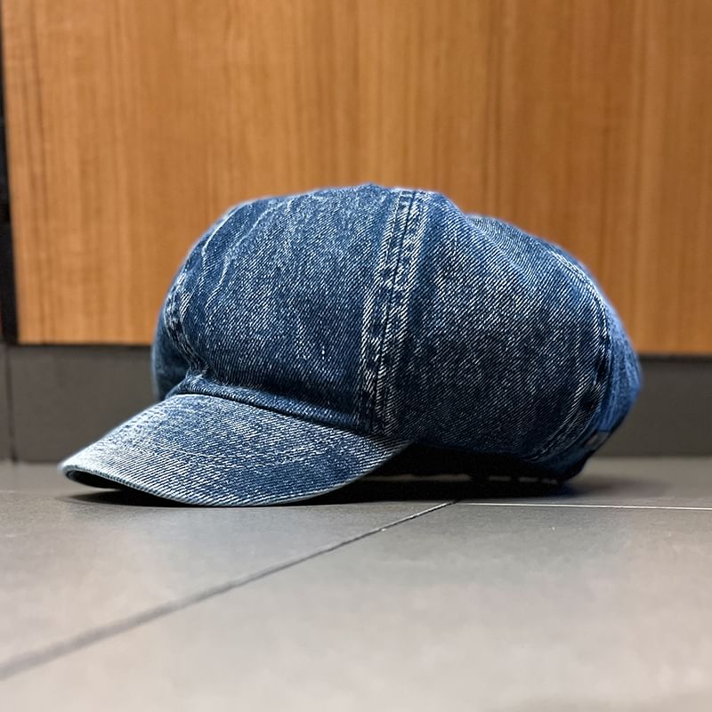 Denim Cap Newsboy Washed