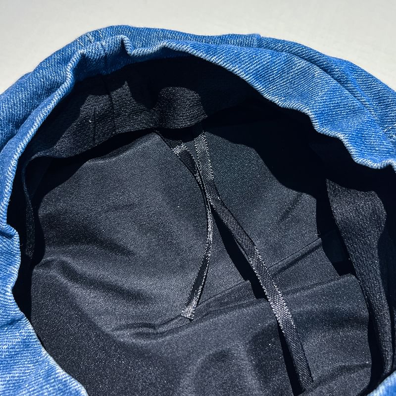 Metal Beret Denim Accent