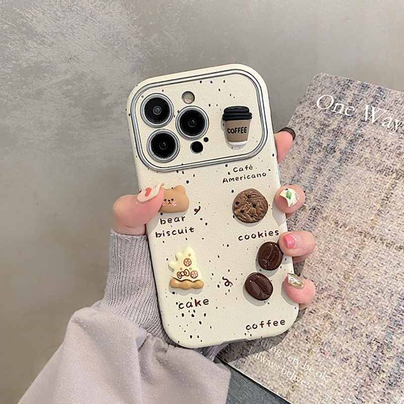 Case Phone Bear Coffee