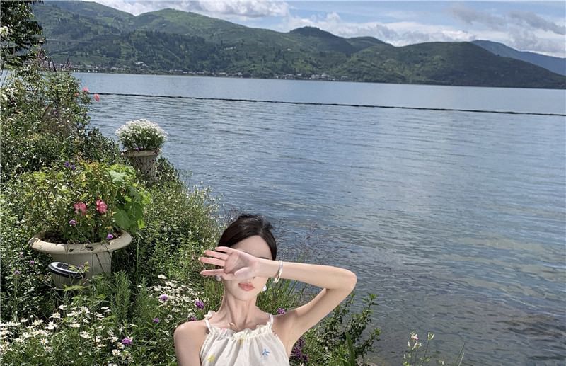 Dress Sleeveless Star Midi A-Line Pattern