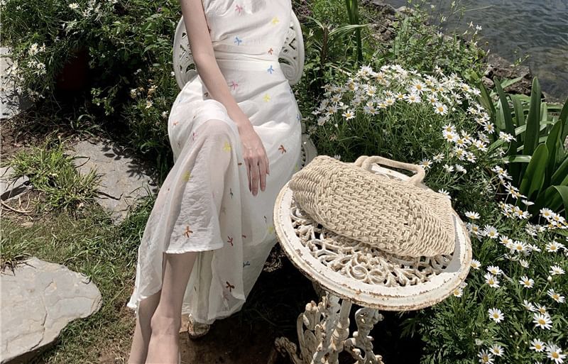 Dress Sleeveless Star Midi A-Line Pattern