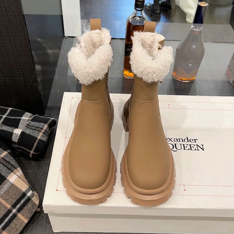 Fleece-Lined Boots Short