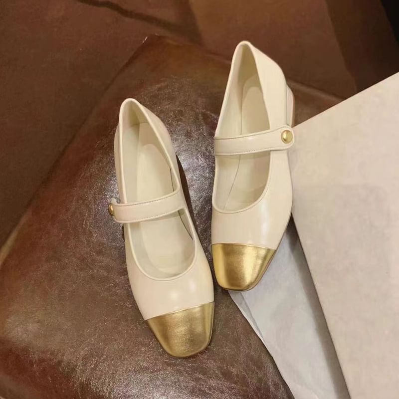 Cap-Toe Mary Jane Shoes