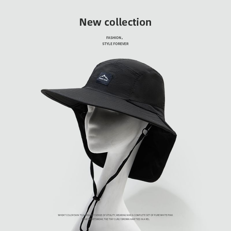 Boonie Protection Neck with Applique Sun Flap Hat