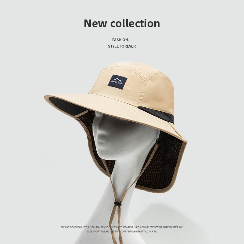 Boonie Protection Neck with Applique Sun Flap Hat