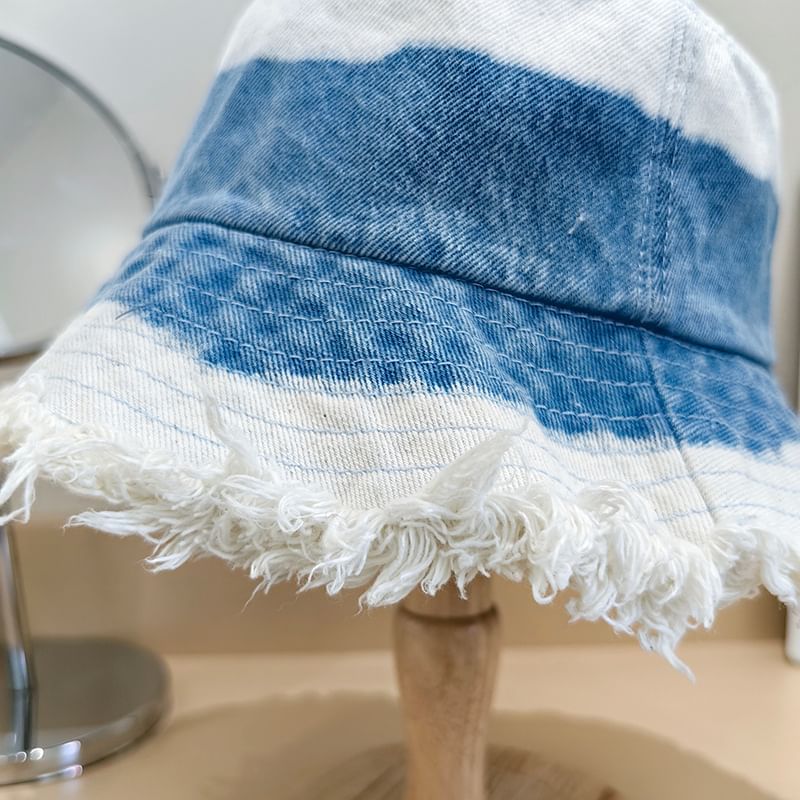 Distressed Denim Bucket Hat