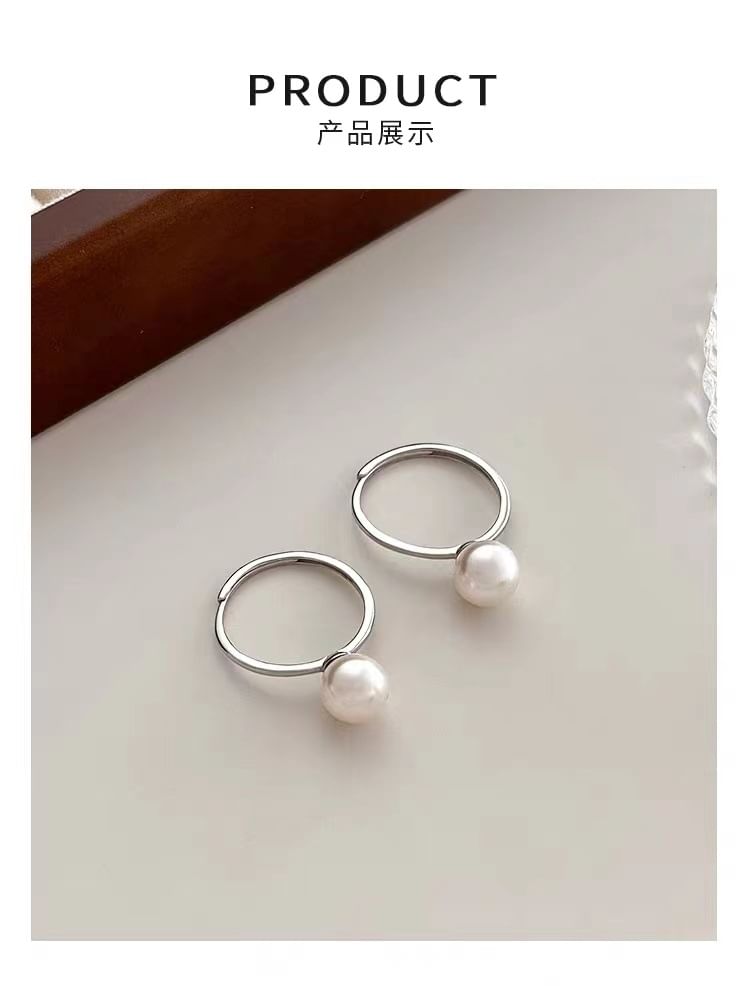 Faux Pearl Sterling Silver Ring