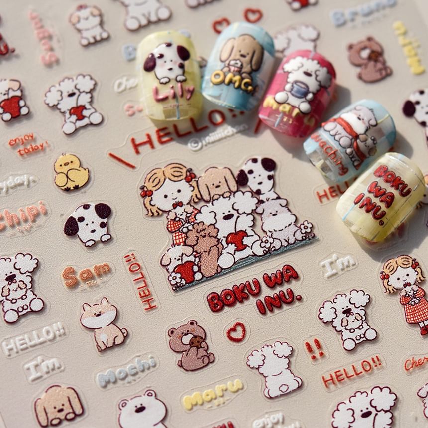 Dog Nail Art Stickers (Various Designs)