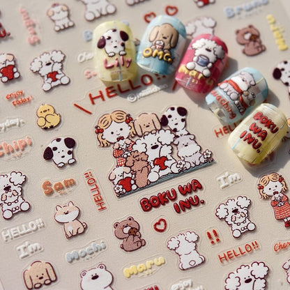 Dog Nail Art Stickers (Various Designs)