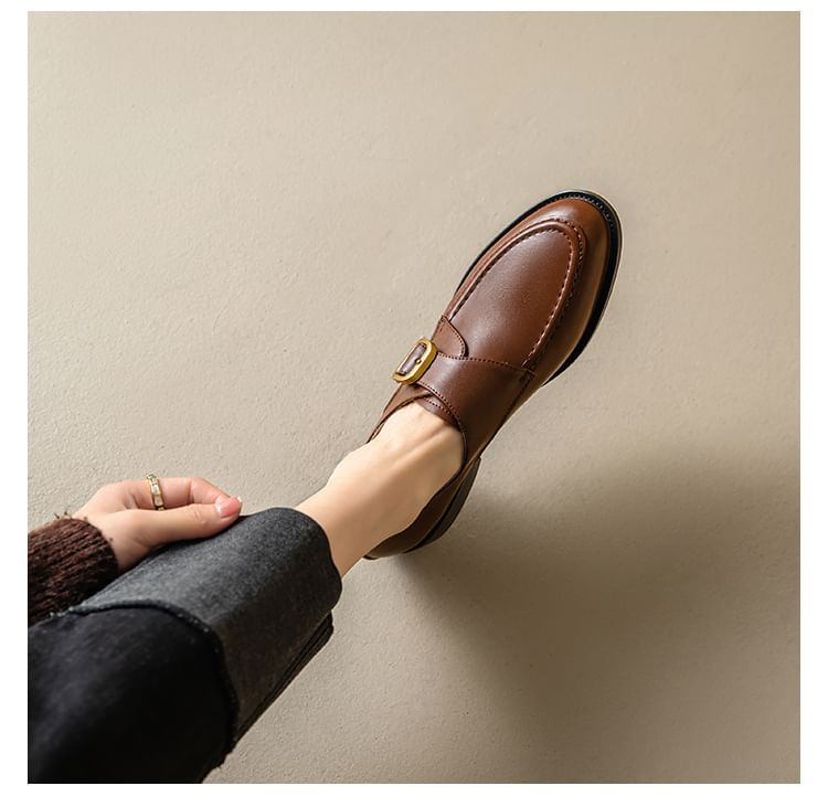 Monk Strap Leather Shoes Faux