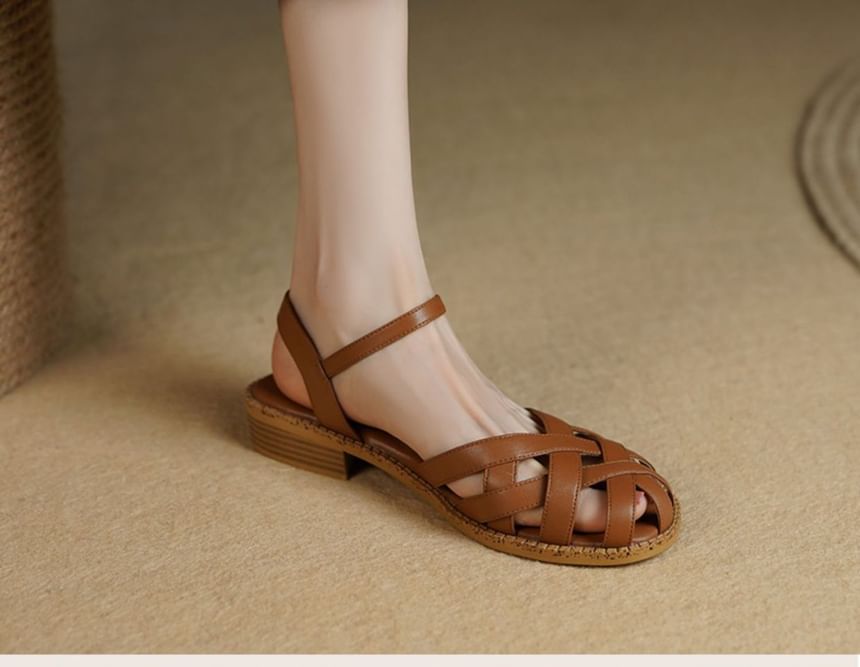 Cutout Sandals Heel Low