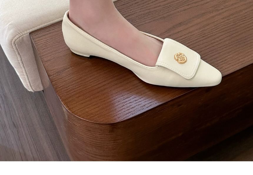 Loafers Flower Accent