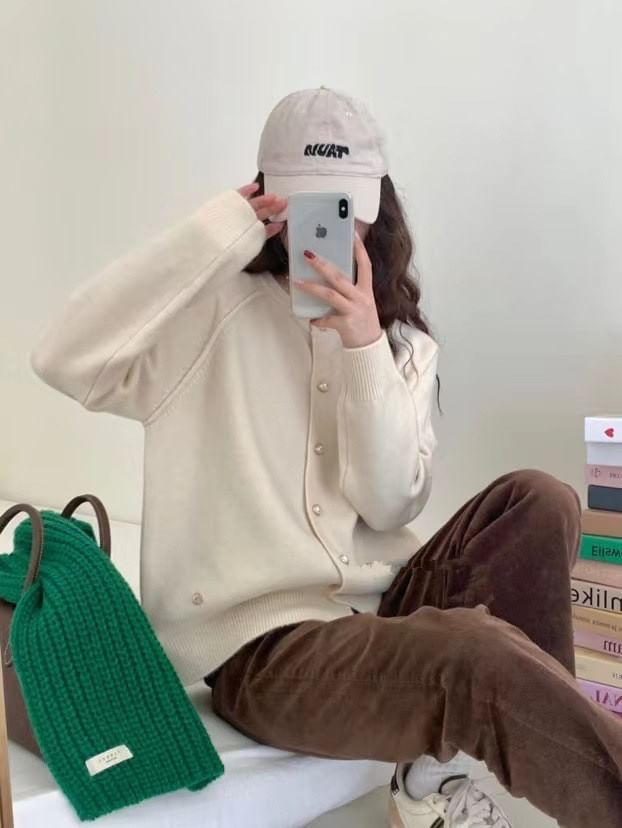 Button-Up Cardigan Plain